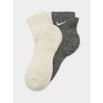 Nike Everyday Plus Cushioned Ankle Unisex Socks 2 pr 2 li Plus Yastıklı Pamuklu Soket Çorap Gri Krem