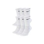 Nike Everyday SX7666-100 Soket Çorap 6'lı Beyaz Pamuklu Baskılı Konforlu Tasarım
