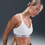Nike FD1065-101 Indy Orta Destekli Pedli Ayarlanabilir Kadın Spor Sütyeni - Beyaz
