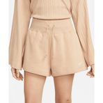 Nike FD1409-200 Sportswear Phoenix Fleece High-Waisted Loose Shorts Kahverengi Kadın Şort