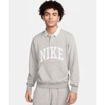 Nike FN3112-063 Club Fleece Long-Sleeve Fleece Polo Gri Erkek Sweatshirt