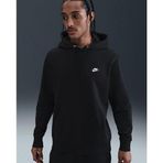 Nike FN3859-010 Club Fleece Erkek Kapüşonlu Sweatshirt - Siyah