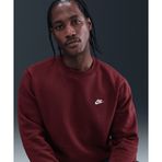 Nike FN3886-619 Club Fleece Crew Bordo Erkek Sweatshirt