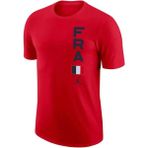Nike France Dri Fit Team Short-Sleeve Tee Erkek Tişört - Kırmızı