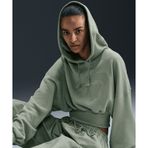 Nike FV7777-370 Sportswear Oversized Cropped French Terry Pullover Hoodie Yeşil Kadın Sweatshirt