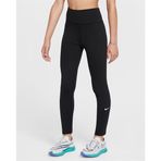 Nike FZ5605-010 One Dri-FIT Yüksek Belli Genç Çocuk (Kız) Taytı - Siyah