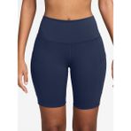 Nike FZ6758-410 W NK DF ONE HR 8IN PKT S Lacivert Regular Fit Kadın Tayt