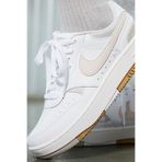 Nike Gamma Force Womens Leather Sneaker White Hakiki Deri Kadın Günlük Spor Ayakkabı Krem