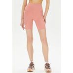 Nike Go Women's High Rise 8" Biker Shorts With Pockets Kadın Lazer Kesim Yükske Bel 6 Cepli Tayt Şort Pembe