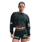 Nike HV3591-390 Yeşil Dri-Fit Loose Crew-Neck French Terry Kadın Antrenman Sweatshirt