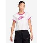 Nike IF4072-101 W NSW SS RINGER TEE VNTG Beyaz Yuvarlak Regular Fit Baskılı Kadın T-Shirt