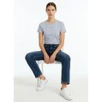 Nike IH4060-063 W NSW MD CRP GLS Gri Regular Fit Kadın T-Shirt