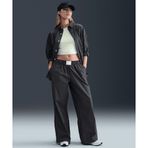 Nike IH8486-010 Siyah Sportswear Chill Poplin Mid-Rise Loose Striped Pants Kadın Eşofman Altı