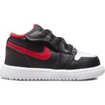 Nike Jordan 1 Low Alt Leather Sneakers Hakiki Deri Lastik Bağcıklı Cırtlı Çocuk Spor Ayakkabı Siyah Beyaz - Siyah - Beyaz