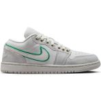 Nike Jordan 1 Low Special Edition Leather Mens Sneaker Hakiki Deri Erkek Günlük Spor Ayakkabı Gri Yeşil - Gri - Yeşil