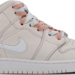 Nike Jordan 1 MidMulti Color Swoosh Phantom Beyaz-Mavi Kadın Sneaker Ayakkabı