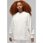 Nike Jordan Flight Fleece Crew Oversize Kadın Geniş Kalıp Sweatshirt Beyaz