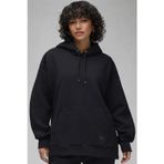 Nike Jordan Flight Fleece Oversize Pullover Hoodie Kadın Oversize Kapüşonlu Sweatshirt Siyah