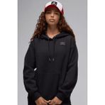 Nike Jordan Flight Fleece Po Loose Fit Womens Hoodie Kadın Kapüşonlu Sweatshirt Siyah