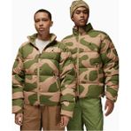 Nike Jordan Flight Heritage Camo Down Puffer Erkek Mont - - Olivine - 001 - S