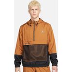 Nike Jordan Jumpman Half Zip Men's Hoodie Erkek Kapüşonlu Yarım Fermuarlı Sweatshirt Kahverengi