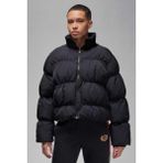 Nike Jordan Kadın Oversize Sentetik Dolgulu Puffer Ceket Siyah Günlük Kullanım için Rahat Tasarım