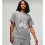 Nike Jordan M Air Stretch Ss Crew Gri Erkek T-Shirt DM1452-091 - L