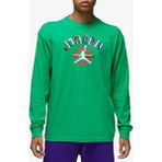 Nike Jordan M J Hl Bbh Longsleeve Crew Green Pamuklu Erkek Uzun Kollu Tişört - Yeşil