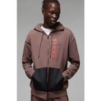 Nike Jordan Paris Saint-Germain Fleece Mens Hoodie Erkek Kapüşonlu Sweatshirt Kahverengi