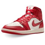 Nike Kadın Air Jordan 1 Mid Ayakkabı, Yelken/Takım Kırmızı/Varsity Kırmızı, 44.5 EU