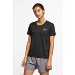 Nike Kadın Siyah Kısa Kollu Tişört XS Beden W NK MILER TOP SS Modeli