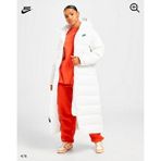 Nike Kadın Therma-Fit Beyaz Parka Full-Zip Hoodie Uzun Kol Günlük Stil İçin Rahat Tasarım - XS