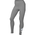 Nike Kadın W NSW NK CLSC Gx Hr Tight Ftra tayt, Gri (dk Heather)/Beyaz, M