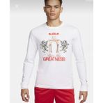 Nike Lebron Signature ''by Artist Jacob Rochester'' Long-Sleeve Uzun Kollu Beyaz Erkek T-Shirt FQ4908-100 - M