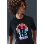 Nike Lebron''miami Twice''tee Max 90 Loose Fit Grafik Baskılı Erkek Günlük Tişört Siyah
