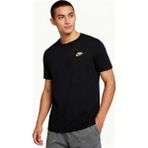 Nike M Nsw Club Tee Erkek Spor Tişört - XL - Siyah - Altın