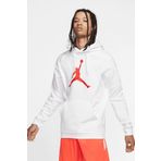 Nike Mens Jordan Jumpman Logo Hoodie Erkek Şardonlu Kapüşonlu Sweatshirt Beyaz