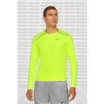 Nike Men's Long Sleeve Dry Miler Running Shirt Uzun Kollu Erkek Koşu Üstü Tişörtü Sarı