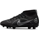 Nike Mercurial Superfly 8 Club FG/MG Soccer Shoes Çoraplı Çocuk Krampon Siyah