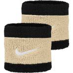Nike N.000.1565.055.OS Swoosh Wristbands 2 PK Siyah Unisex Antrenman Bileklik