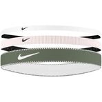 NIKE N.101.1933 Flex Classic Mixwise 3'lü Saç Bandı,Haki - Krem - Beyaz