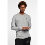 Nike Nsw Club Tee Erkek Uzun Kollu Spor Tişört - 2XL - Gri