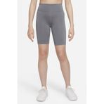 Nike One Kids Bike High Rise Leggings Shorts Yüksek Belli Kız Çocuk Biker Tayt Şort Gri