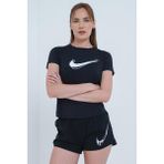 Nike One Swoosh Dri-Fıt Ss Top Kadın Siyah Tişört - M - standart