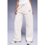 Nike Phoenix Fleece Wide High Rise Sweatpants Kadın Yüksek Bel Yırtmaçlı Geniş Paça Eşofman Altı Kirli Beyaz - Kırık Beyaz