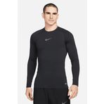 Nike Pro Dri Fit ADV Athletic Tight Fit Training Body Kalın Sıkı Erkek Koşu Antrenman Üstü Sweatshirt Siyah