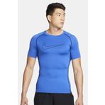 Nike Pro Dri Fit Men's Tight Fit Short Sleeve Top Slim Fit Body Erkek Antrenman Tişört Sax Mavi