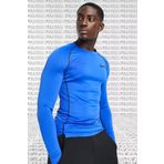 Nike Pro Dri Fit Men's Tight Fit Top Slim Fit Uzun Kollu Sweatshirt Body Sax Mavi