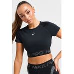 Nike Pro Dri Fit Short Sleeve Cropped Graphic Tight Fit Top Kadın Sıkı Kesim Kısa Tişört Siyah