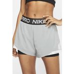 Nike Pro Flex 2 In 1, Ikisi Bir Arada, Taytlı Kısa Şort Gri Siyah